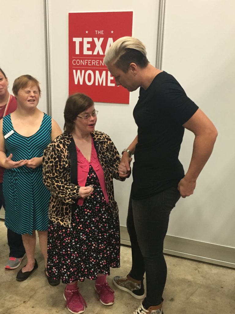 Abby Wambach meets a fan at the 2016 TX Conference for Women