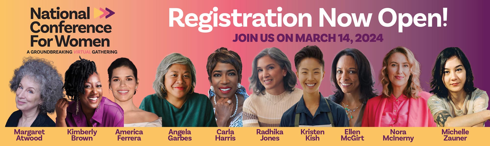 National Conference for Women: Registration Now Open! Join us March 14th online!