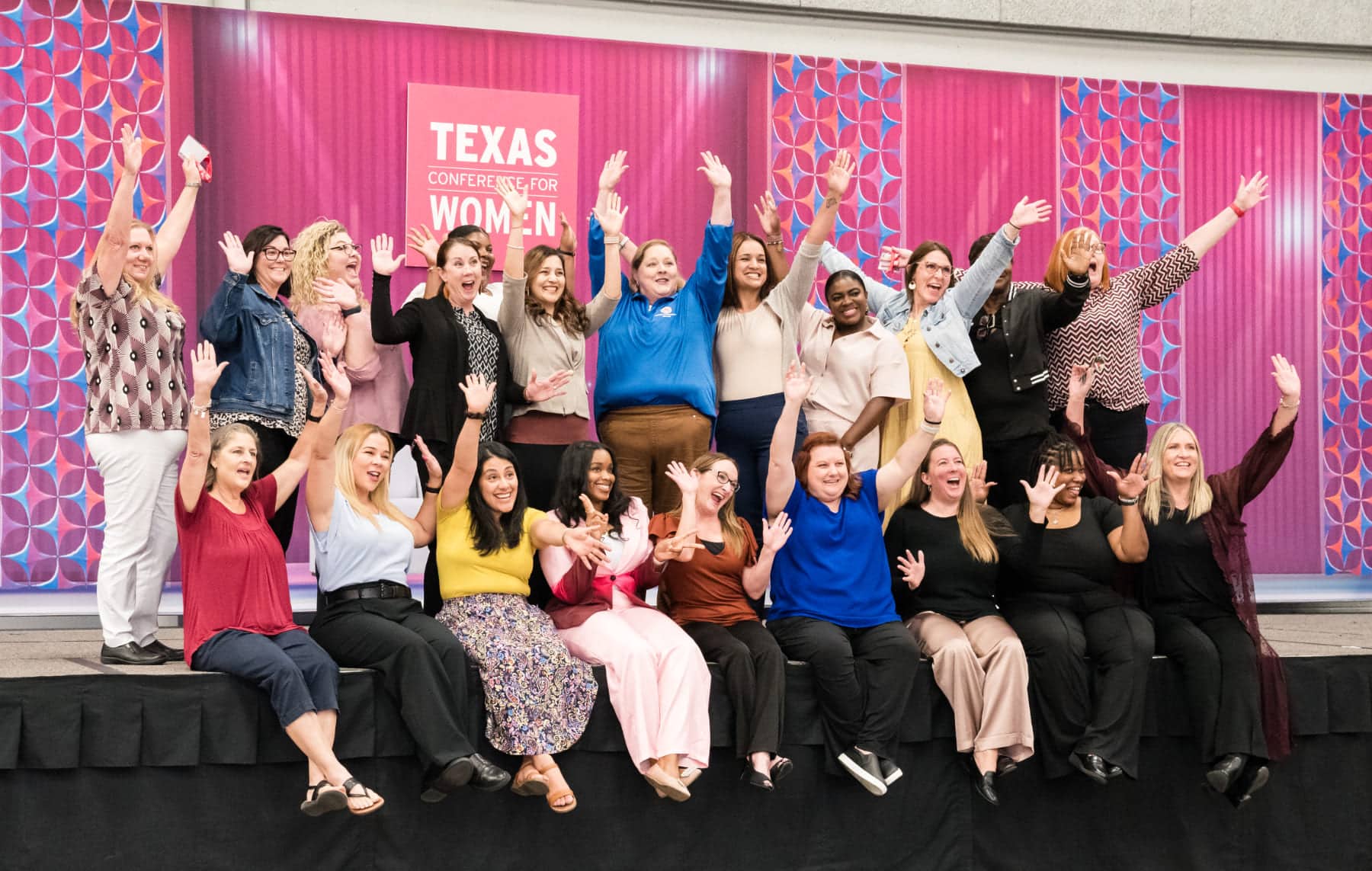 Texas Conference for Women 2024 attendees on stage