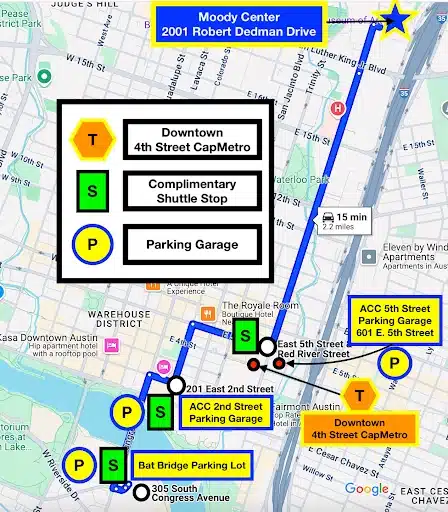 TX CFW southside parking locations map
